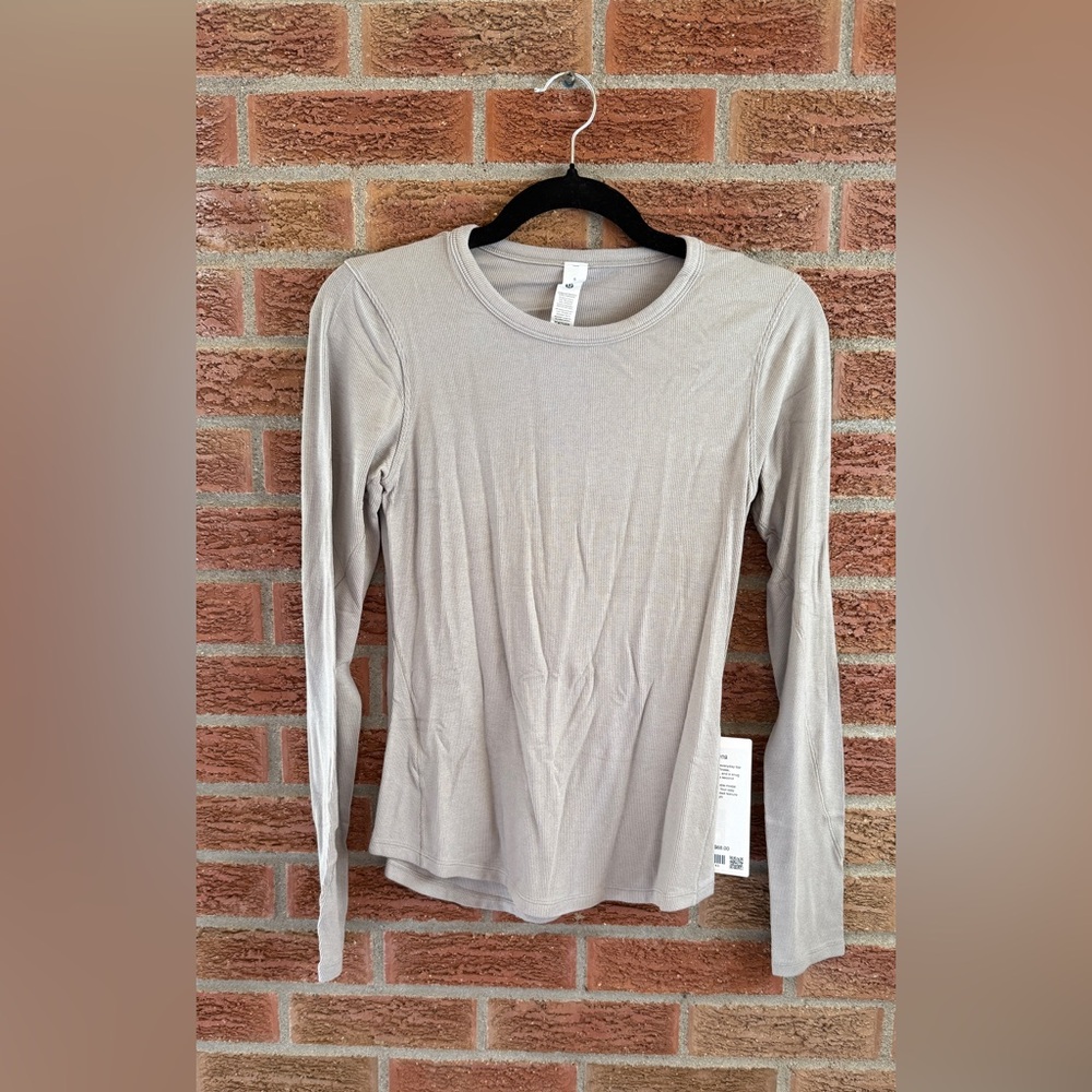 Lululemon Hold Tight Long-Sleeve Shirt, Size 6, Riverstone